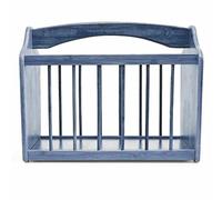 Optimal Products BAMBOO MAGAZINE RACK FREE STANDING MAIL NEWSPAPER HOLDER STORAGE SHELF STAND WHITE GREY BAMBOO (Grey), L