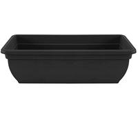 Optimal Products Bel Trough Plant Pot Plastic Winchester Bel Garden Flower Patioectangle Planter UK (1PC, Ebony/Black 46cm)