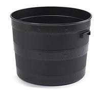Optimal Products Black Plastic Planter Plant Pot Tub Garden Patio Out Or Indoor Barrel Flower Pot 35cm & 50cm (60L/50cm (1 Planter) Black)