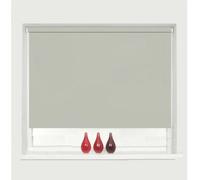 OPTIMAL PRODUCTS Blackout Roller Blinds Silver Plain Trimmable 60Cm X 160