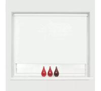 OPTIMAL PRODUCTS Blackout Roller Blinds White Plain Trimmable 120Cm X 160