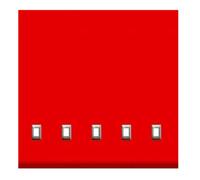OPTIMAL PRODUCTS Chrome Square Eyelet Edge Roller Blind Red Blinds 90 Cm X 160 Cm