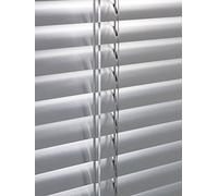 Optimal Products Classic Easy Fit 25mm Aluminium Venetian Blind Home Office Blinds (Silver, 165cm x 210cm)