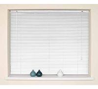 Optimal Products Classic Easy Fit 25mm Aluminium Venetian Blind Home Office Blinds (White, 165cm x 210cm)