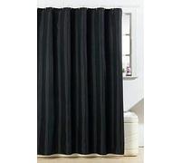 Optimal Products Diamante Glitter Shower Curtain With Hooks Machine Washable Waterproof Long Drop (Diamante Black 180 x 180 cm)