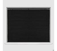 Optimal Products Easy-Fit PVC Venetian Window Blinds Trimmable Home Office Blind New (Black, 180cm x 210cm)
