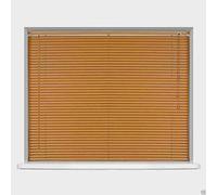 Optimal Products Easy-Fit PVC Venetian Window Blinds Trimmable Home Office Blind New (Teak, 105cm x 210cm)