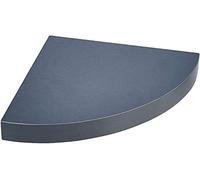 Optimal Products GREY HIGH GLOSS FLOATING SHELF SHELVES DISPLAY UNIT WALL MOUNTED BOOKCASE (CORNER SHELF)