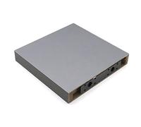 Optimal Products GREY HIGH GLOSS FLOATING SHELF SHELVES DISPLAY UNIT WALL MOUNTED BOOKCASE (SMALL 23.5 X 23.5 CM)