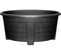Optimal Products Long Trough/Oval/Square Plant Pot Plastic Planter Indoor Home Outdoor Garden Window Herb Flower Box (55cm Oval Planter Ebony, 1)