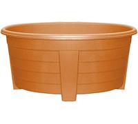 Optimal Products Long Trough/Oval/Square Plant Pot Plastic Planter Indoor Home Outdoor Garden Window Herb Flower Box (55cm Oval Planter Terracotta, 1)