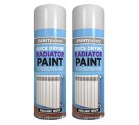Optimal Products New 300ml White Radiator Spray Paint Heat Resistant Enamel Coating Quick Dry Aerosol (2)