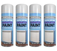 Optimal Products New 300ml White Radiator Spray Paint Heat Resistant Enamel Coating Quick Dry Aerosol (4)