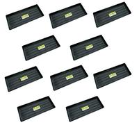 Optimal Products Plastic Grow Bag Growbag Tray Garden Plant Watering Trays Pots Planters Halos Garden Outdoors Gardening Greenhouse Plant Germination Tray (10)