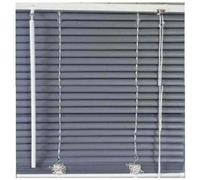 OPTIMAL PRODUCTS Pvc Venetian Window Contrast Slate Grey Blinds (75 X 150)
