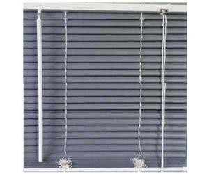 OPTIMAL PRODUCTS Pvc Venetian Window Contrast Slate Grey Blinds (75 X 150)