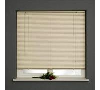 Optimal Products PVC Window Venetian Blinds Strong Trimmable Easy Fit Child Safe Home Office Blind Black Cream White Silver Teak And Natural (Cream/Ivory, 180 x 213 cm)