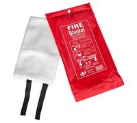 Optimal Products QUICK RELEASE FIRE BLANKET 1M X 1M SOFT CASE FOR HOME OFFICE CARAVAN SAFETY UK