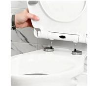 OPTIMAL PRODUCTS Quick Release White Pp Plastic Toilet Seat Soft Close Heavy Duty Universal Fit One Button O Shape