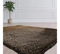 Optimal Products RECTANGULAR LIVING ROOM THICK LARGE SHAGGY RUG BEDROOM ANTI-SLIP NON-SLIP CARPET HALLWAY RUNNER RUGS (Brown, Medium (80x150CM))