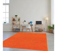 Optimal Products RECTANGULAR LIVING ROOM THICK LARGE SHAGGY RUG BEDROOM ANTI-SLIP NON-SLIP CARPET HALLWAY RUNNER RUGS (Orange, Extra Large (160x230CM))