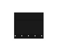 Optimal Products Roller Blinds Easy Fit Trimable Home Office Window Square Eyelet Fabric Blind 160cm Drop (Black, 60 x 160 cm)