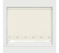 Optimal Products Roller Blinds Easy Fit Trimable Home Office Window Square Eyelet Fabric Blind 160cm Drop (Natural, 60 x 160 cm)