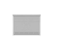 Optimal Products Roller Blinds Easy Fit Trimable Home Office Window Square Eyelet Fabric Blind 160cm Drop (Silver, 60 x 160 cm)