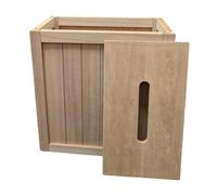 Optimal Products Shaker Slimline Wooden Multipurpose Bathroom Storage Unit Caddy (Natural)