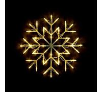 Optimal Products Snowflake Star Window Hanging Wall Light Christmas Silhouette Xmas Lights 50 LED Indoor Outdoor UK (Warm White)