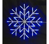 Optimal Products Snowflake Star Window Hanging Wall Light Christmas Silhouette Xmas Lights 50 LED Indoor Outdoor UK (Blue)