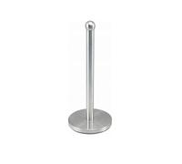 Optimal Products Stainless Steel 6 Cup Mug Tree Stand and Kitchen Towel Paper Roll Pole Holder Free Standing Bath Rack (Chrome, Paper Towel Holder)