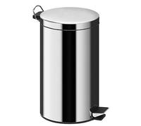 Optimal Products Stainless Steel Pedal Bin For Kitchen Bathroom Toilet Home Office Rubbish Paper Basket Tray (Shiny Chrome, 3 Litre pedal Bin)