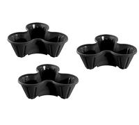 Optimal Products Strawberry Planter Stacking Stackable Garden Plastic Flower Growbag Plant Pot UK (Ebony, 3)