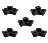 Optimal Products Strawberry Planter Stacking Stackable Garden Plastic Flower Growbag Plant Pot UK (Ebony, 5)