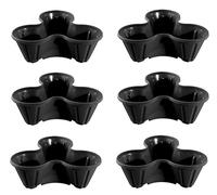 Optimal Products Strawberry Planter Stacking Stackable Garden Plastic Flower Growbag Plant Pot UK (Ebony, 6)