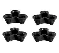 Optimal Products Strawberry Planter Stacking Stackable Garden Plastic Flower Growbag Plant Pot UK (Ebony, 4)