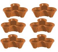 Optimal Products Strawberry Planter Stacking Stackable Garden Plastic Flower Growbag Plant Pot UK (Terracotta, 6)