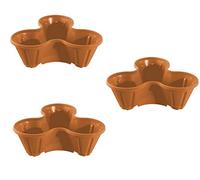 Optimal Products Strawberry Planter Stacking Stackable Garden Plastic Flower Growbag Plant Pot UK (Terracotta, 3)