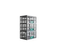 Optimal Products Strong Folding Collapsible Plastic Storage Crates Boxes Stackable Basket 32L (PACK OF 3)