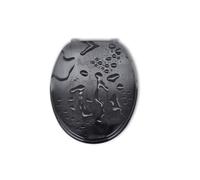 OPTIMAL PRODUCTS Water Drop Design Toilet Seat Novelty Design Strong Stainless Steel Hinges.