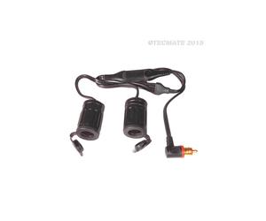 OPTIMATE Adapter motorcycle 90° plug to 2x car socket (No.36)
