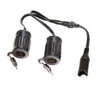 OPTIMATE Y splitter, SAE on 2 x car socket outlet coupling (No.26)