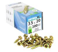 Optimaxx Optmaxx Premium Woodscrews 3.5 X 20mm Pozi Wood Fixings