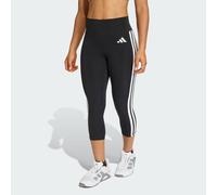 Adidas Optime Essentials Workout 3 Stripes 3/4 Leggings Black S Women