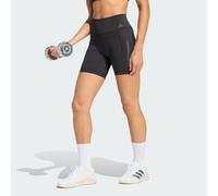 adidas Optime Workout 3-Stripes Short Leggings, Black, Women Black