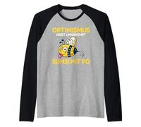 Optimism is The Opposite Way to Sumsi with Po Raglan Baseball Tee