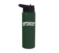 Optimist Optimism Positivity Mindset Attitude Emotions Stainless Steel Insulated Water Bottle