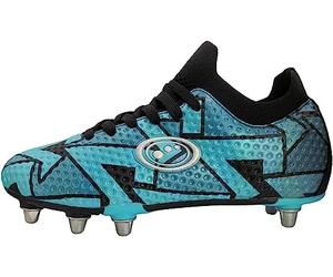 Optimum Aztec 6 Stud Rugby Boots Superior Mobility & Precision | Lightweight Comfort | Secure Fit | Enhanced Traction for Agile Movement JNR Sizes 8 Blue