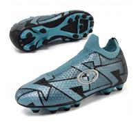 Optimum Aztec Kids Laceless Firm Ground FG Football Boots Blue